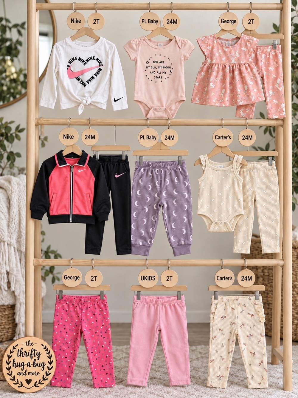 Girls 2T 24M Clothing Bundle 12 Pieces Nike Carter’s George UKIDS PL Baby
